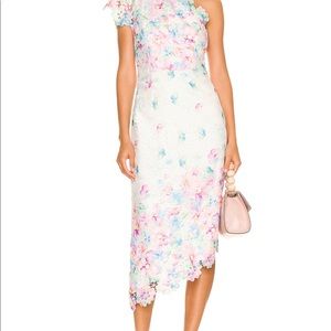 Revolve Elliatt Alba Dress in Multi . Gorgeous lace one shoulder dress!